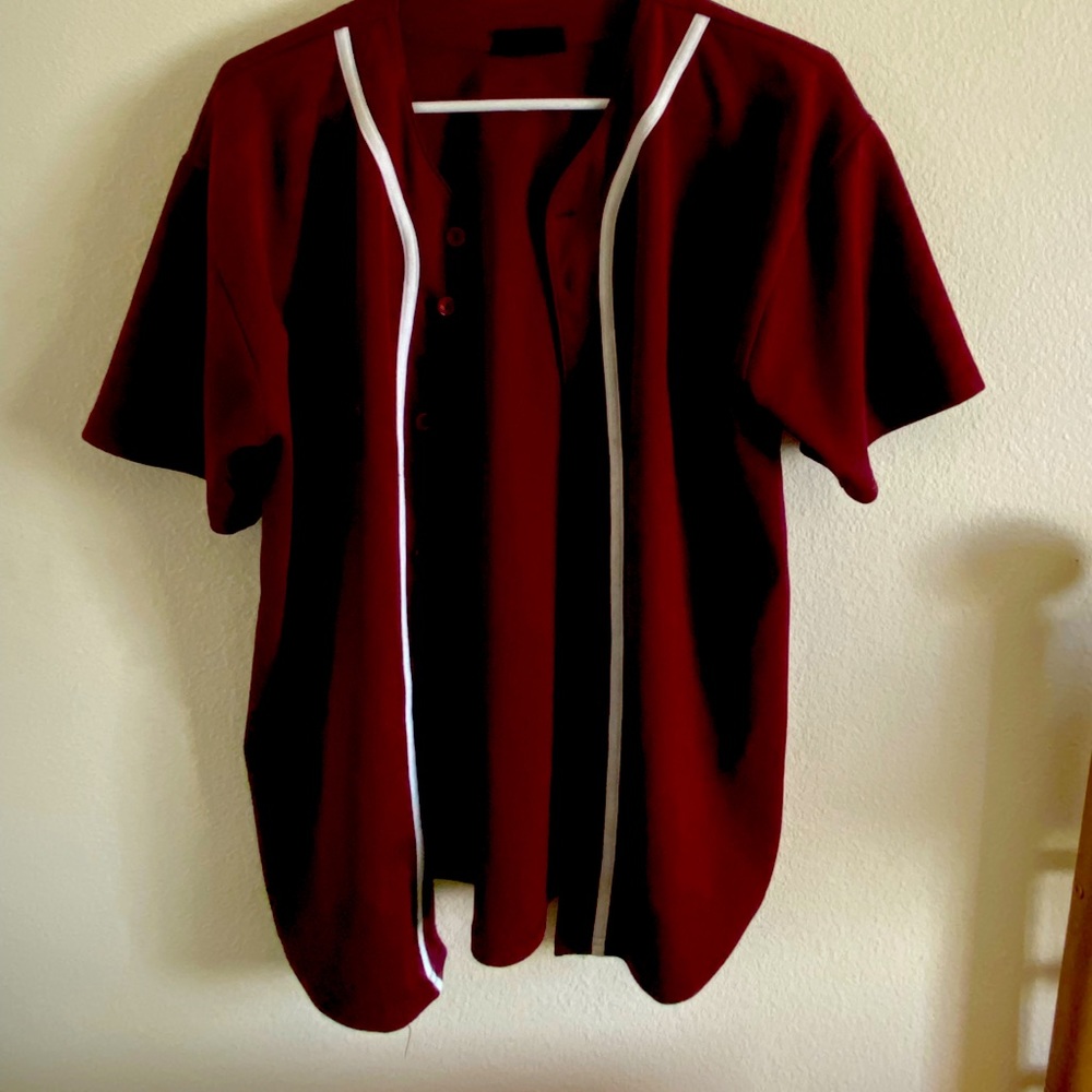 Red/burgundy blank jersey T shirt